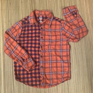 WONDER NATION Plaid Button-Up Size Medium